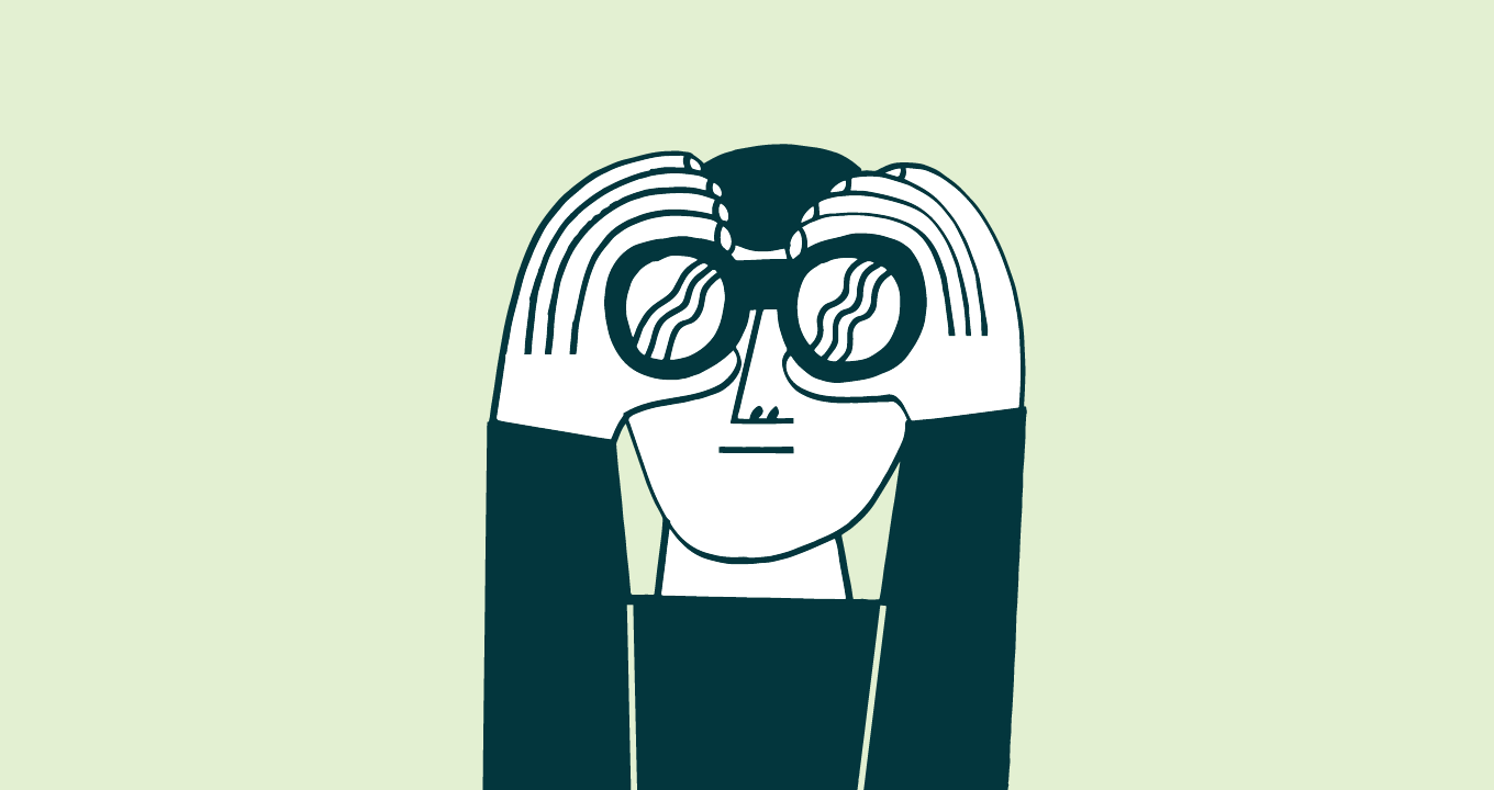 Person with binoculars